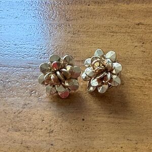 Gold Floral Stud Earrings